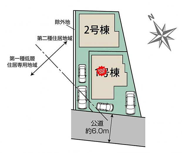 川口市東本郷2棟 区画図