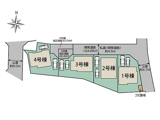  秦野市東田原4棟 区画図