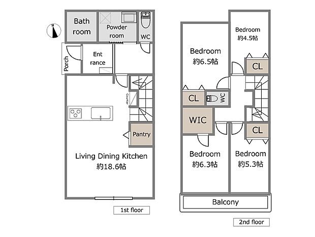 【B号棟参考プラン】建物込5,580万円、土地面積174.23m2、建物面積103.50m2（期間限定！建物フリープランにつき、お客様のご要望をお聞かせください！）