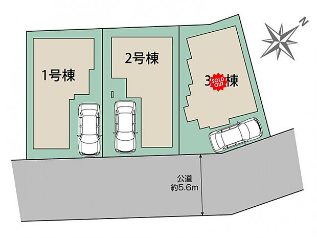 福岡市南区若久6丁目3棟 区画図