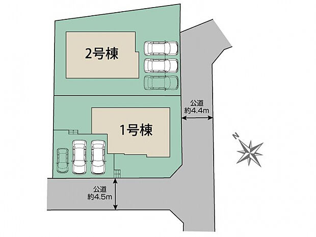 筑紫野市むさしヶ丘3丁目2棟 区画図