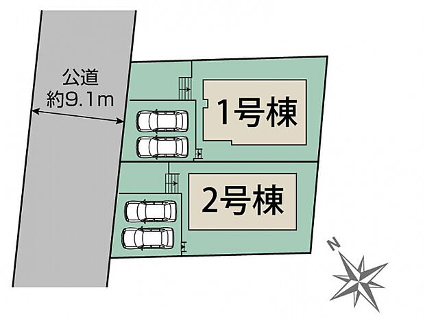 太宰府市高雄2丁目2棟 区画図