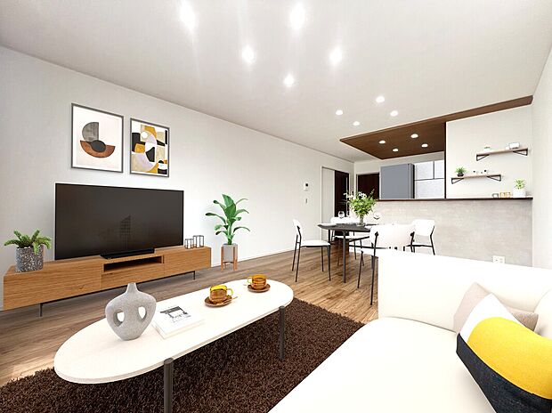 【川越市稲荷町Ｉ号棟】
※こちらは実際の物件写真に家具をCGで合成したものです。実際には配置しておりません。