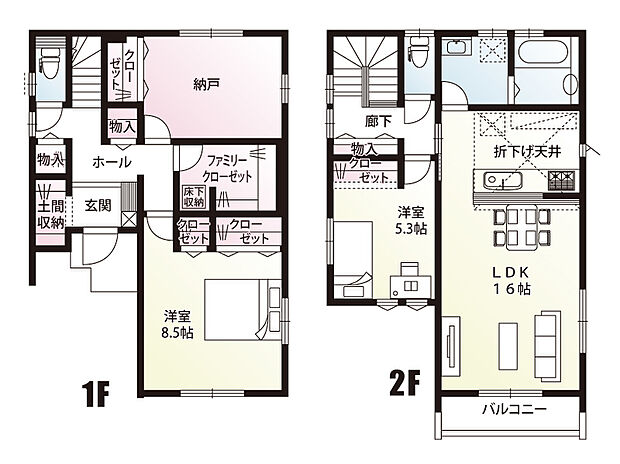 【川越市稲荷町Ｉ号棟　間取り図】