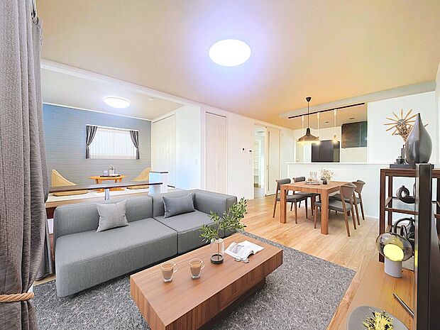 3号棟 リビングダイニング
※家具は合成イメージになります。実際には展示されておりません。