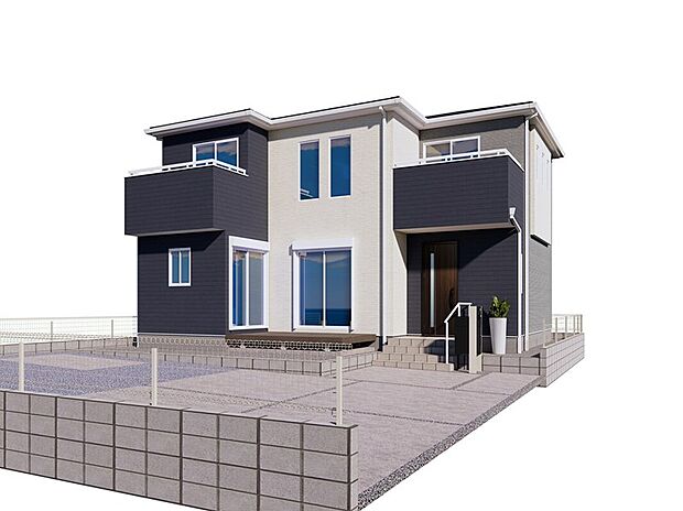 【【26号棟:完成イメージ】】長年住み続けても飽きのこない、シンプルな外観に仕上げました。