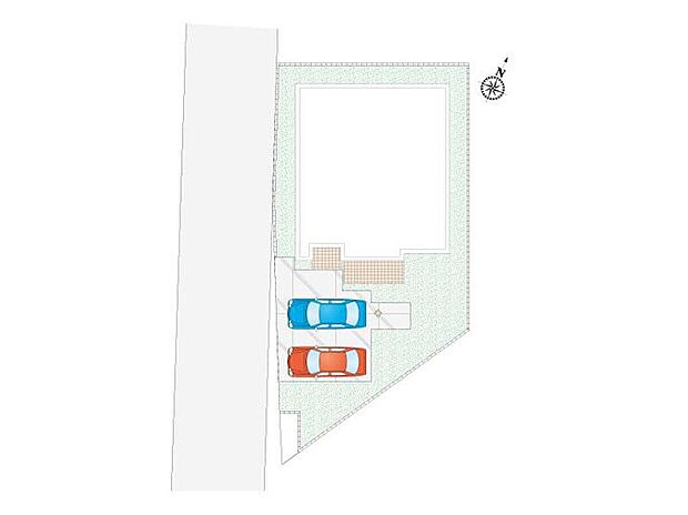 【3LDK＋1S(納戸)】お車3台、駐車可能！67坪以上とゆとりある広さの土地です！不在時の荷物の受け取りに便利な、宅配ボックス搭載門柱付き！
