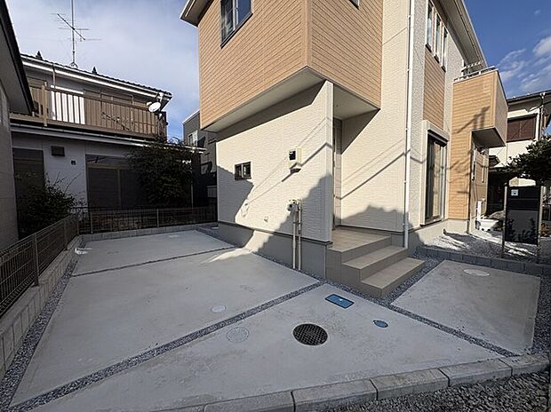 【現地外観写真】米島1区画　現地外観写真（1/24撮影）　車は1台分とめられます。