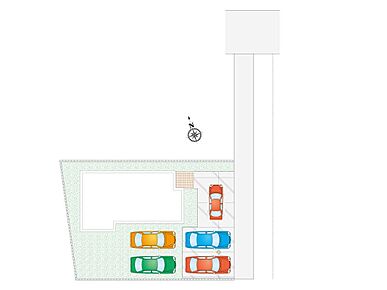 5台駐車可能です！
時間を有効活用できる宅配ボックス付き！ 