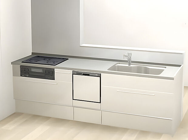 【【トクラス:システムキッチン】】美しく、強く、長く使えるトクラスオリジナルの人造大理石カウンターを採用。汚れが染み込みにくく、熱にも強いという高い性能を備えています。スムーズに調理できる収納、ハンガーアイテムつき。