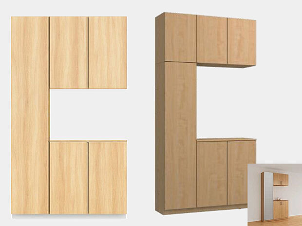 【【玄関収納】】約60足分の靴が収納可能。ボックス内部は可動棚となっており、様々なサイズの靴やブーツが収納できます。棚板は樹脂製なので汚れたら水洗い可能です。