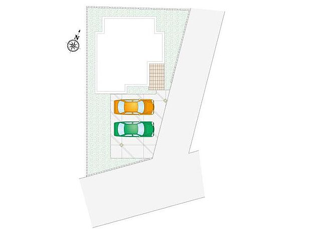 【4LDK＋1S(納戸)】約56坪とゆとりある広さの敷地です！角地に立地し、南側、幅6ｍの公道に接道しています。不在時の荷物の受け取りに便利な、宅配ボックス搭載門柱付き！