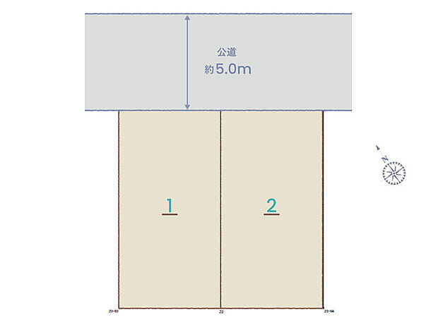 【【全体区画図】】閑静な住宅街に位置する全2区画の分譲地!
落ち着いた暮らしを叶えられる、穏やかな住環境が魅力です♪