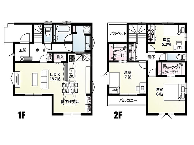 【3LDK】『POINT』　
【2026年8月完成予定】
■ウォークインクローゼット・主賓室8.0帖
□耐震×制震住宅　Kダンパー搭載
■18.7帖LDK
□パントリー・タッチレス水栓・食洗器
■乾太くん・カップボード

『LIFE』
◆加治小学校　徒歩5分
◆加治中学校　徒歩21分
◆ベルク緑町店　徒歩分
◆西武池袋線「飯能駅」徒歩12分