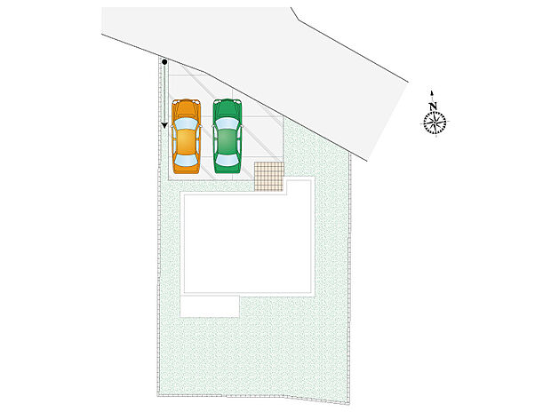 【【3号棟：区画図】】並列２台駐車可能です。