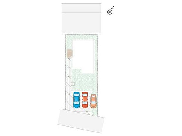 【4LDK】車3台駐車可能。不在時の荷物の受け取りに便利な、宅配ボックス搭載門柱付き。