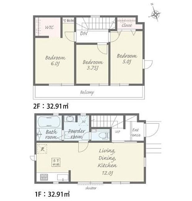 (1号棟)、価格8880万円、3LDK、土地面積82.72m2、建物面積65.82m2


