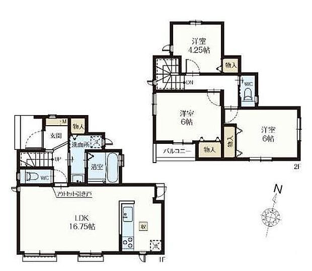 (A号棟)、価格5790万円、3LDK、土地面積125.05m2、建物面積80.73m2