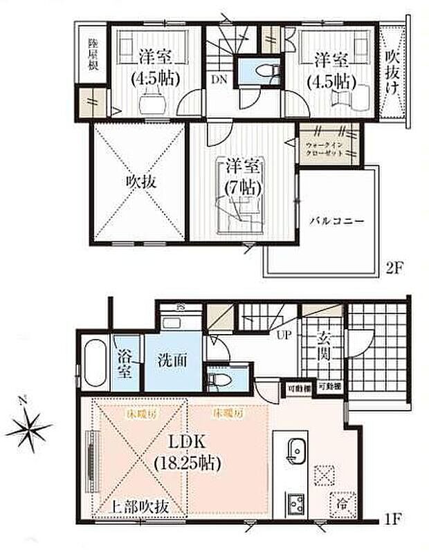 (2号棟)、価格1億1290万円、3LDK、土地面積106m2、建物面積84.46m2