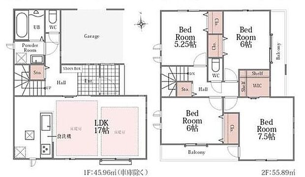 【4LDK】リビングには人気のカウンターキッチンを採用♪開放感のある南面バルコニーも良いですね！