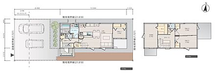 ※プラン図は図面を基に描いていますので、実際と多少異なる場合があります。家具類・小物類は価格に含まれます。冷蔵庫・洗濯機・外構・車は価格に含まれません。 