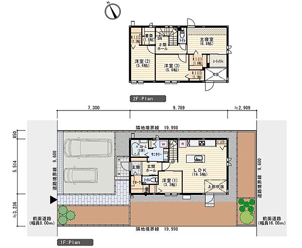 【4LDK+書斎】※ポーチ部分2.65m2含む ※プラン図は図面を基に描いておりますので実際と多少異なる場合があります。※小物類・外構は価格に含まれます。冷蔵庫・洗濯機・車は価格に含まれません。