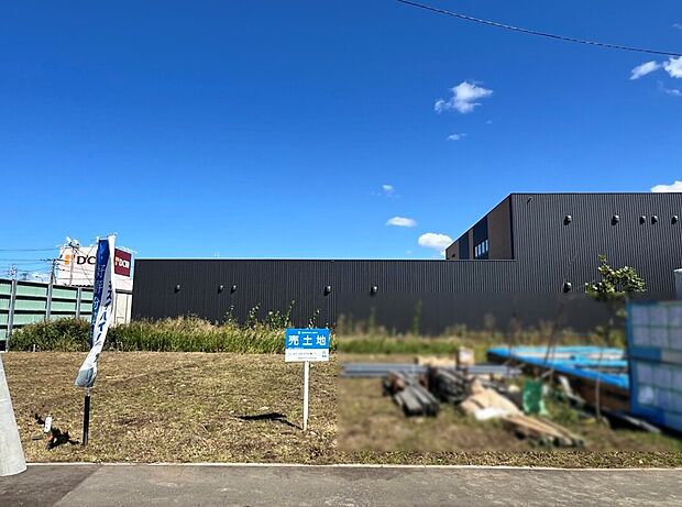 【【No.4-2】正面】128.27m2(38.80坪)の南西入りの宅地(2025年9月撮影)