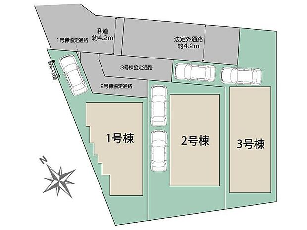 ☆全体区画図☆
カースペースございます。