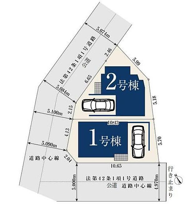 ☆全体区画図☆
ビルトイン車庫ございます。