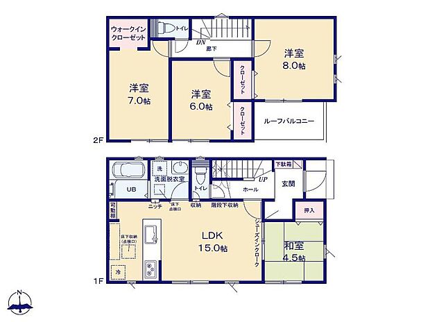 価格7280万円、4LDK、土地面積113.05m2、建物面積98.53m2