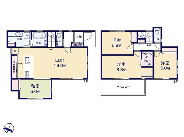 価格4980万円、4LDK、土地面積99.64m2、建物面積100.7m2 