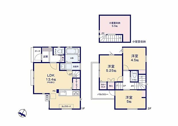 (1号棟)、価格3120万円、3LDK、土地面積83.27m2、建物面積66.42m2 
