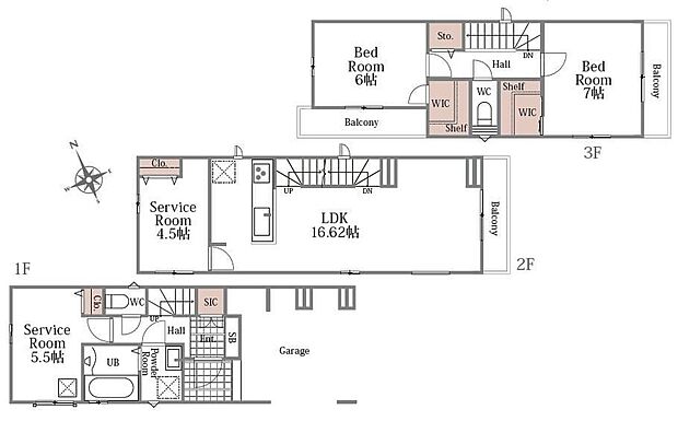 (C号棟)、価格5990万円、2LDK+2S、土地面積67.08m2、建物面積116m2