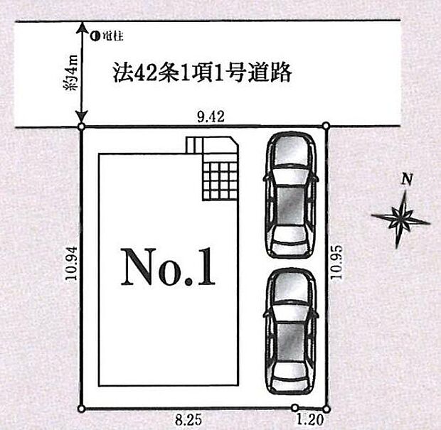 【☆全体区画図☆】カースペース２台可能です。