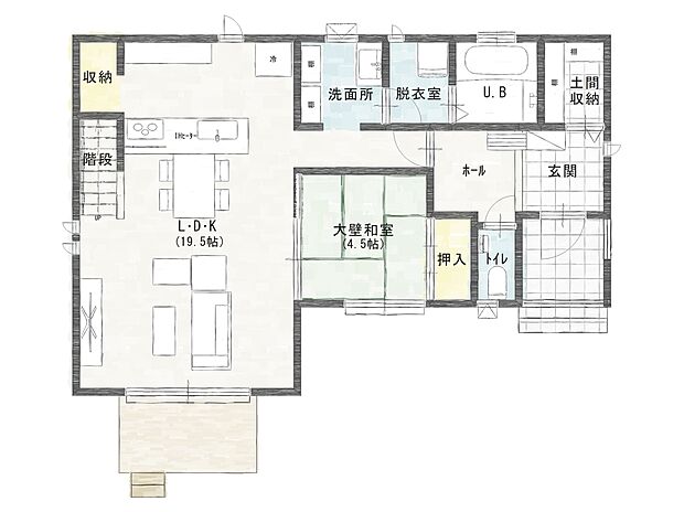 【B号地参考例プラン1階】すぐれた強度や耐震性も、確かな施工で建てられて初めて誇れるもの。だから、テクノストラクチャーは、徹底してその施工品質にもこだわります。
テクノストラクチャーの家を建てられるのは、所定の研修を修了した「パナソニックビルダーズグループ」に属するハウスビルダーだけです。
