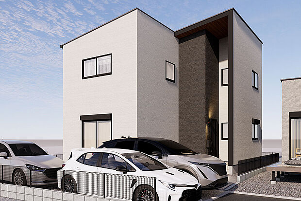 【ソフィスガーデン安室小学校前/3号地】水回りが集結した、家事楽動線のある家!/3号地完成予想パース