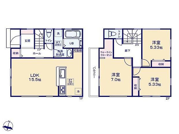 (1号棟)、価格3780万円、3LDK、土地面積82.92m2、建物面積82.61m2