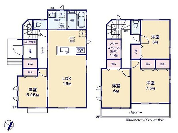 (A号棟)、価格5190万円、4LDK+S、土地面積108.08m2、建物面積101.64m2
