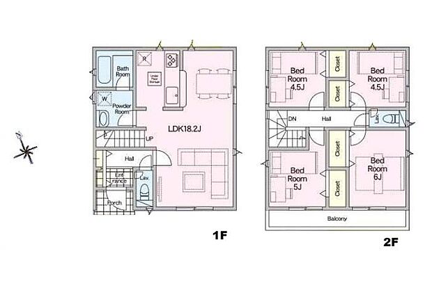 (1号棟)、価格4290万円、4LDK、土地面積105.72m2、建物面積89.1m2