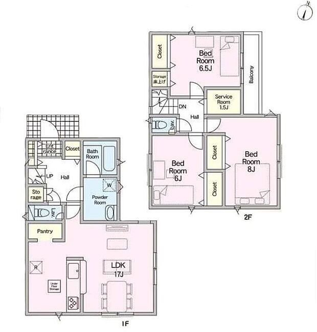 (1号棟)、価格3580万円、3LDK+S、土地面積85.05m2、建物面積93.41m2