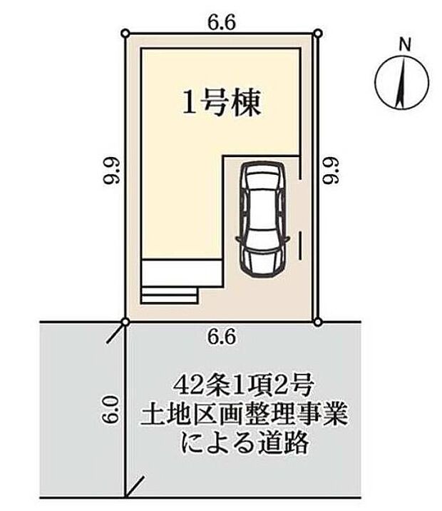 前道が6ｍあるので、車庫入れが苦手な方でも安心して入れられます♪大型ショッピングモールや小学校も徒歩10分内で利便性の高いエリアです！