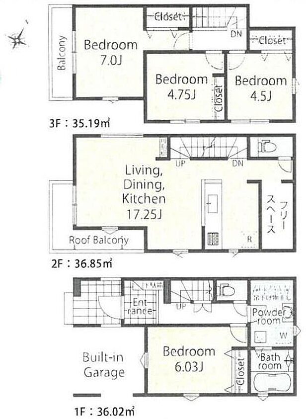 (1号棟)、価格3399万円、4LDK、土地面積78.05m2、建物面積108.06m2
