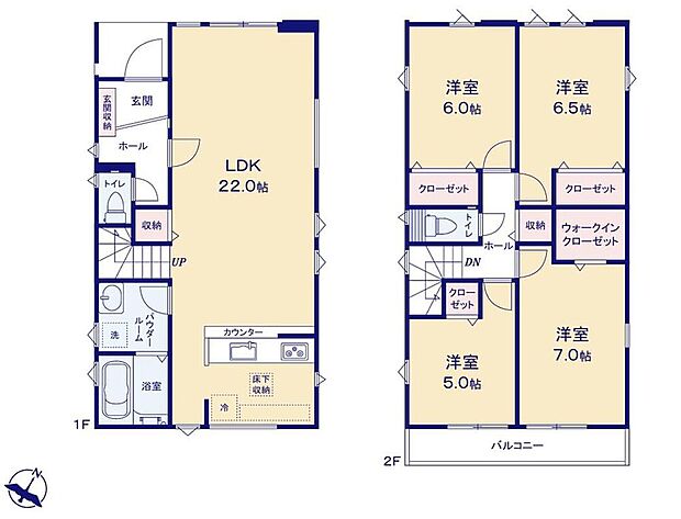 (1号棟)、価格5499万円、4LDK、土地面積112.01m2、建物面積107.47m2