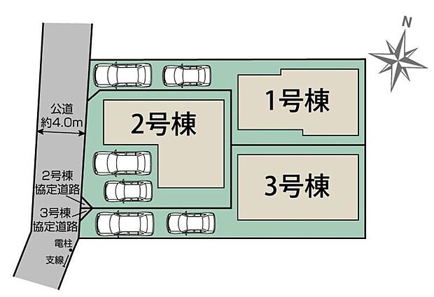 駐車スペース2台(車種による)完備で車通勤やお買物もラクラクです♪小学校は徒歩9分に公園まで徒歩4分で子育てファミリーに最適な環境です♪