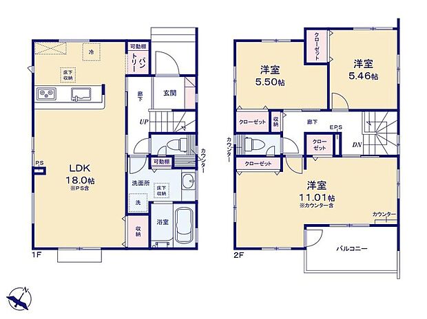 (3期3号棟)、価格3990万円、3LDK、土地面積128.04m2、建物面積101.02m2
