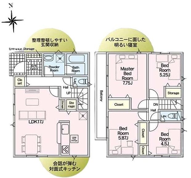 (2号棟)、価格5180万円、4LDK、土地面積88.74m2、建物面積93.14m2 