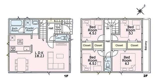 (1号棟)、価格3390万円、4LDK、土地面積91.34m2、建物面積89.1m2
