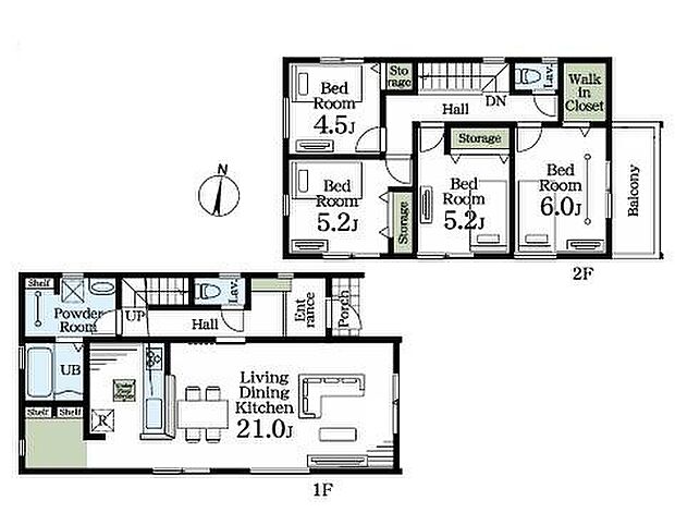 (2号棟)、価格4380万円、4LDK、土地面積133.86m2、建物面積102.87m2