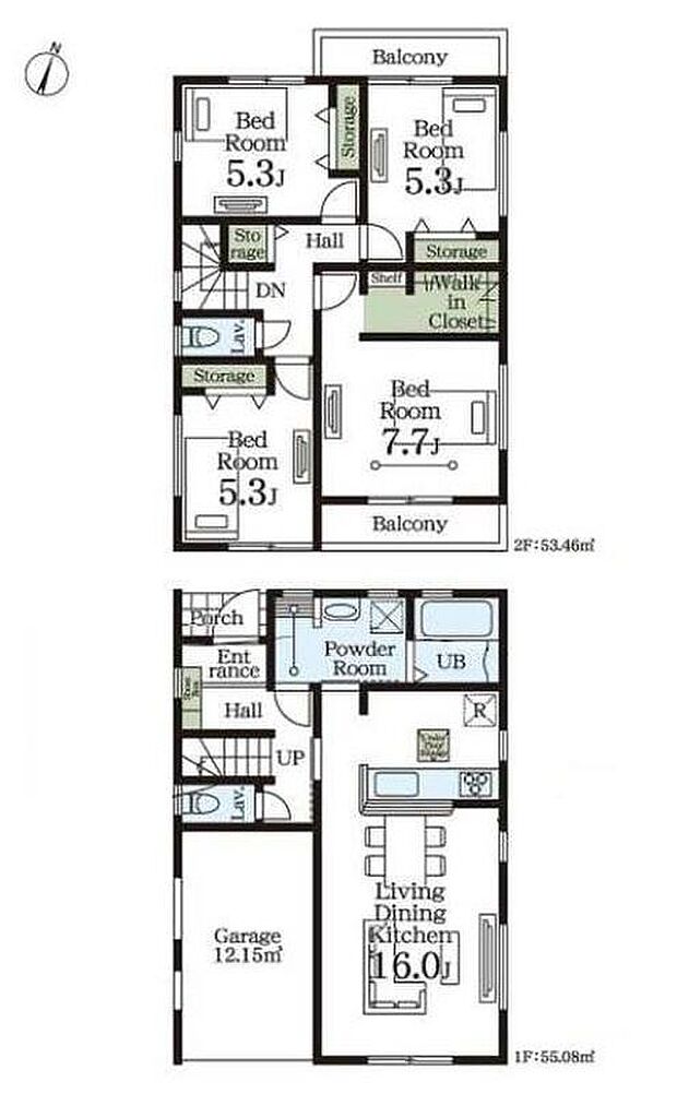 (1号棟)、価格3180万円、4LDK、土地面積95.73m2、建物面積108.54m2