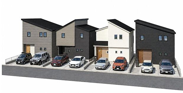 （6～9号棟完成予想図）※イメージ画像は実際とは異なる場合があります。
これだけではない魅力が、現地できっと見つかる！お問合せをお待ちしております。お問い合わせ・資料のご請求などもお気軽にどうぞ。